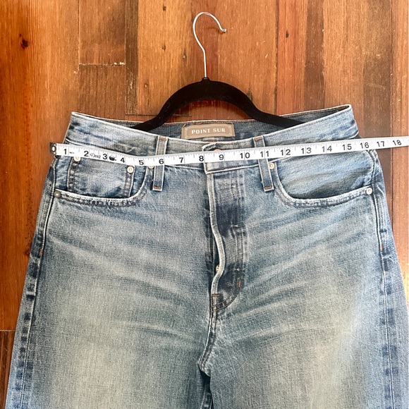 Point Sur 100% cotton denim straight cuffed jeans - size 27 - Picture 6 of 13
